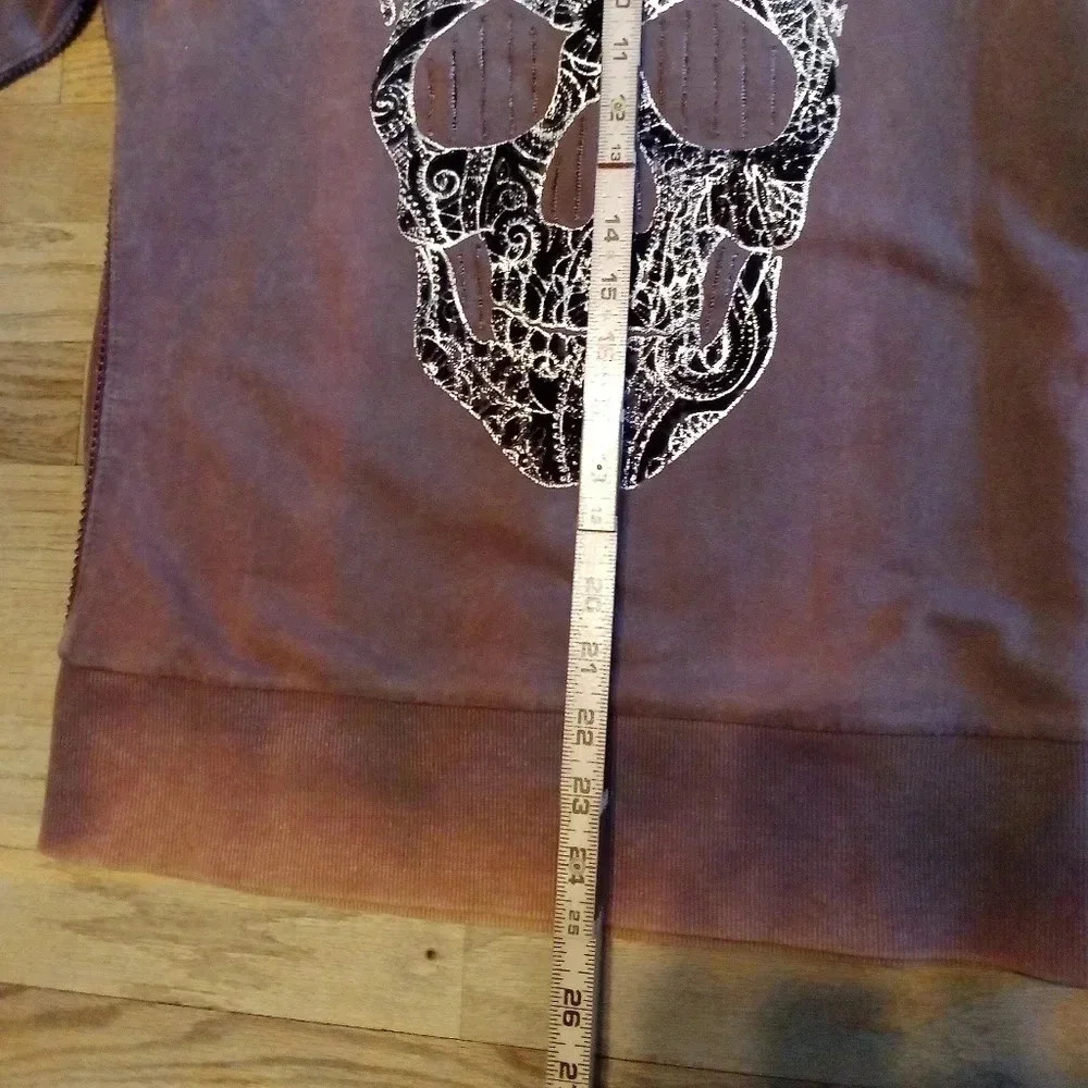 Affliction Live Fast Sugar Skull Sweater Crewneck Women's Small - Picture 5 of 12